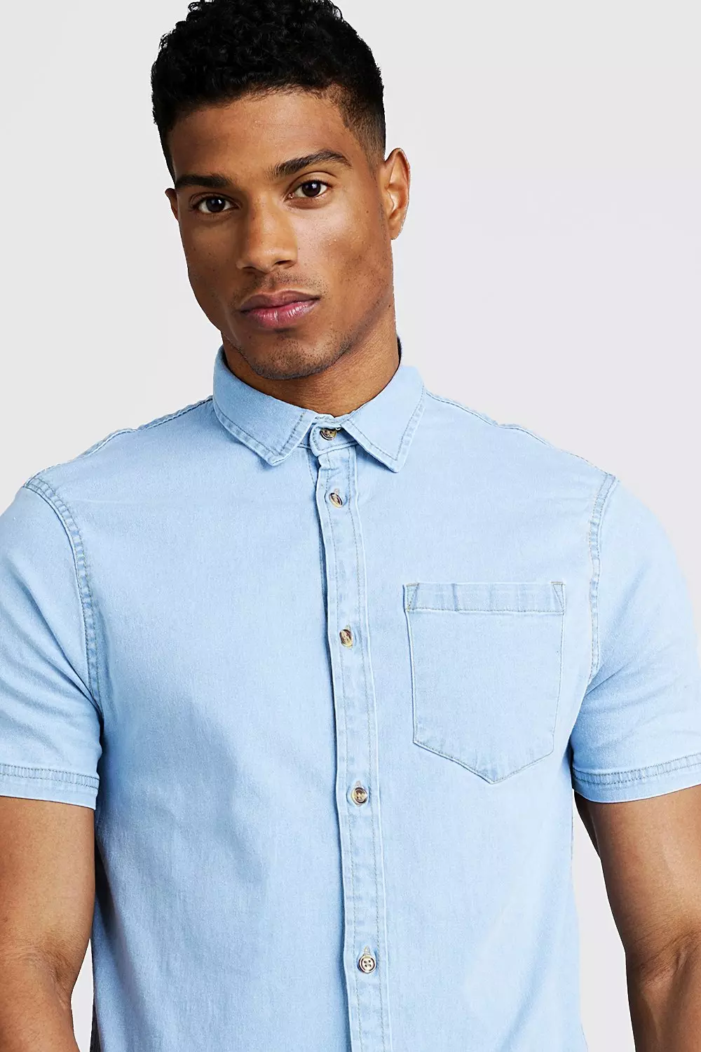 Half sleeve deals denim shirts